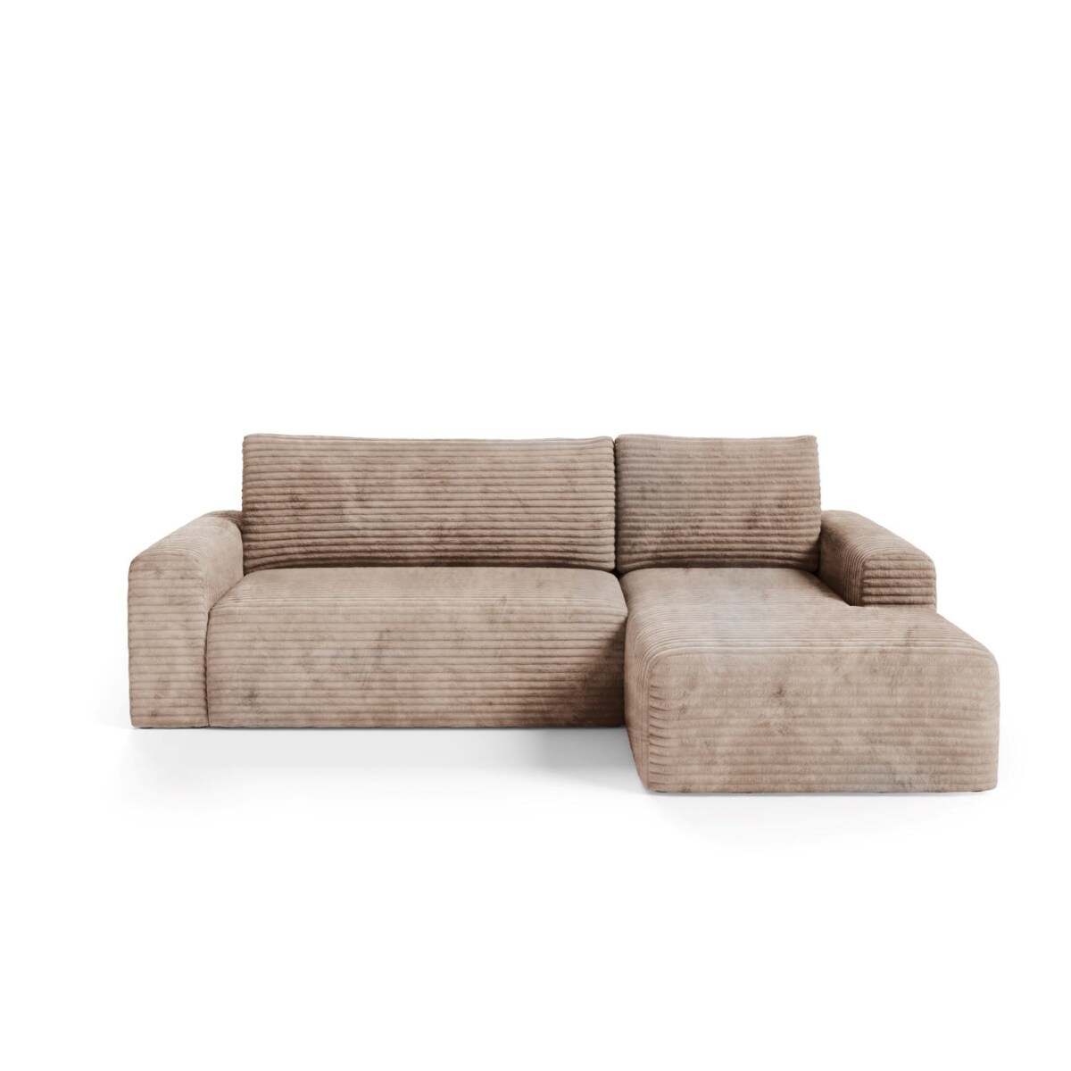 Narożnik SONTII z funkcją spania gruby sztruks Kolor: TILIA 17