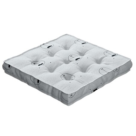 Siedzisko Tomi, ecru-czarny, 40 x 40 x 6 cm, Magic Collection