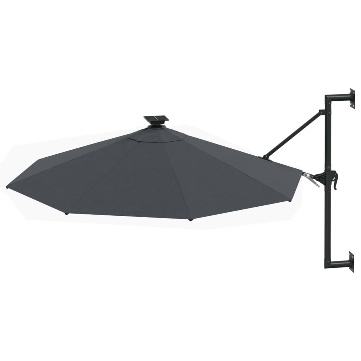 vidaXL Parasol ogrodowy z LED, ścienny, 300 cm, antracytowy