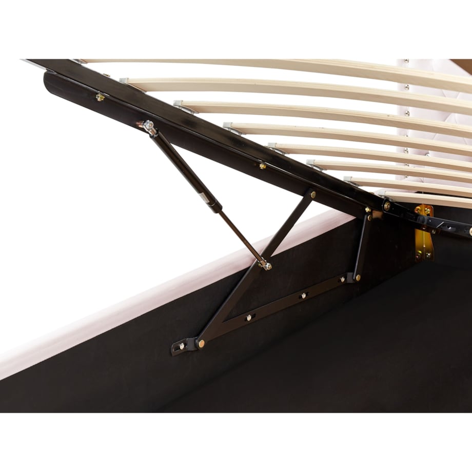 Łóżko welurowe z pojemnikiem 90 x 200 cm różowe METZ