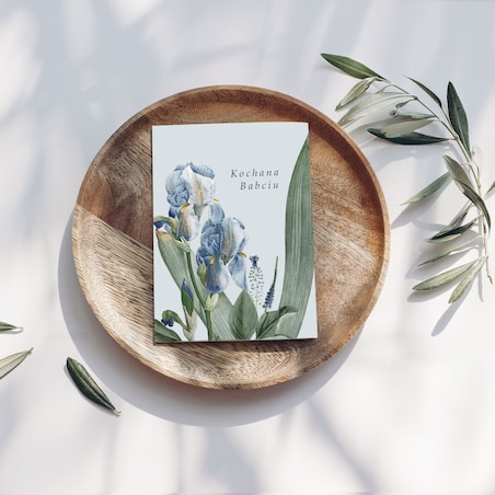 Kartka dla Babci Irysy 12x17cm