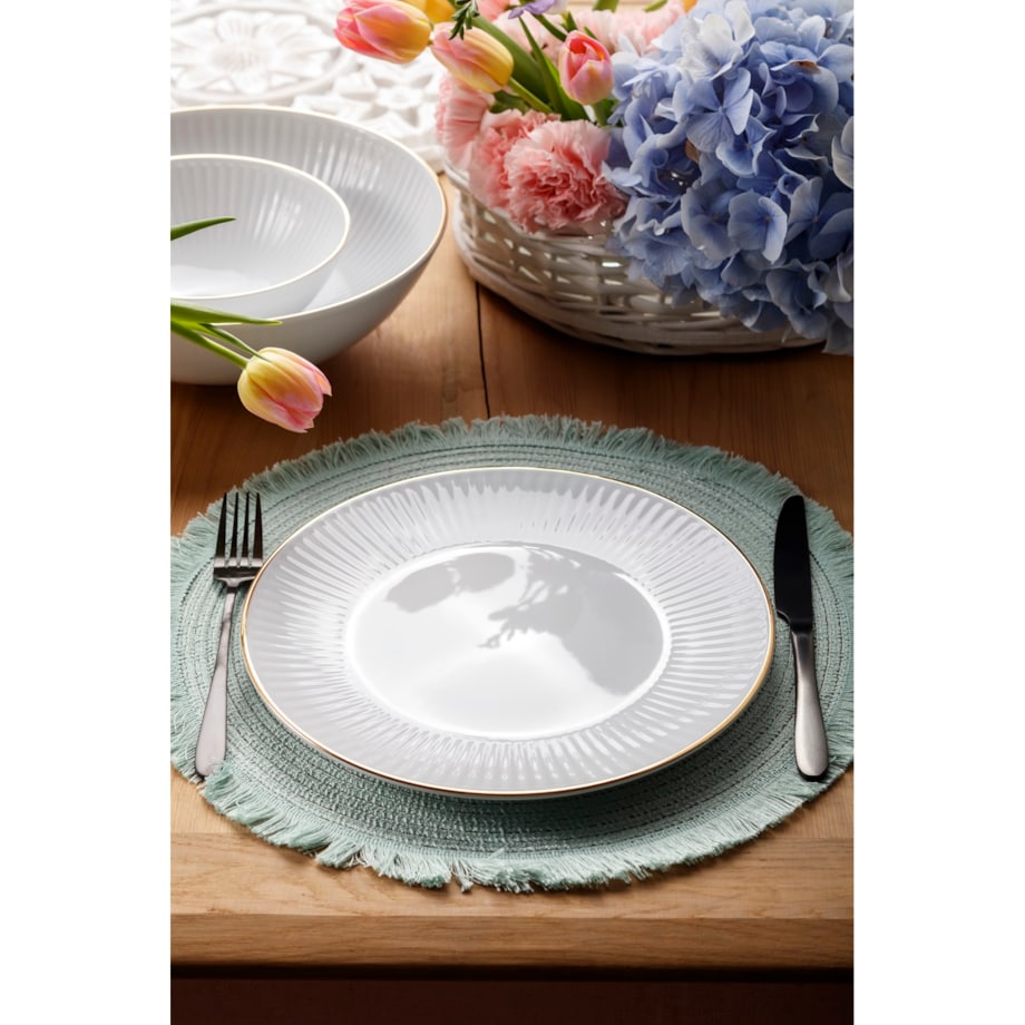 Garnitur do kawy dla 12 osób 39 el. Dalia złota linia 3612