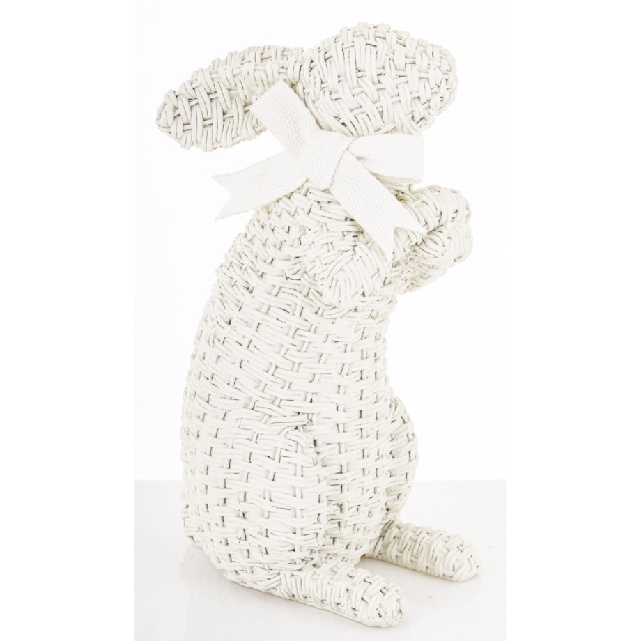 Dekoracja - figurka królika 27x11x16 cm AFICO biały