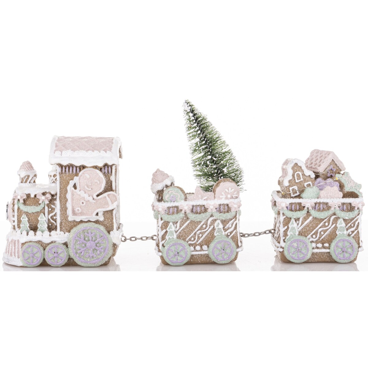 Dekoracja - pociąg piernikowy LED 13x29,5x7 cm TRENATEK