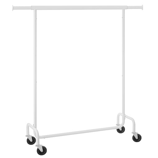 Wieszak Na Ubrania Na Kółkach Biały