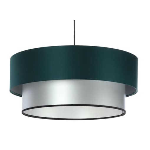 Lampa wisząca DOUBLE GREEN 40 zielona/srebrna