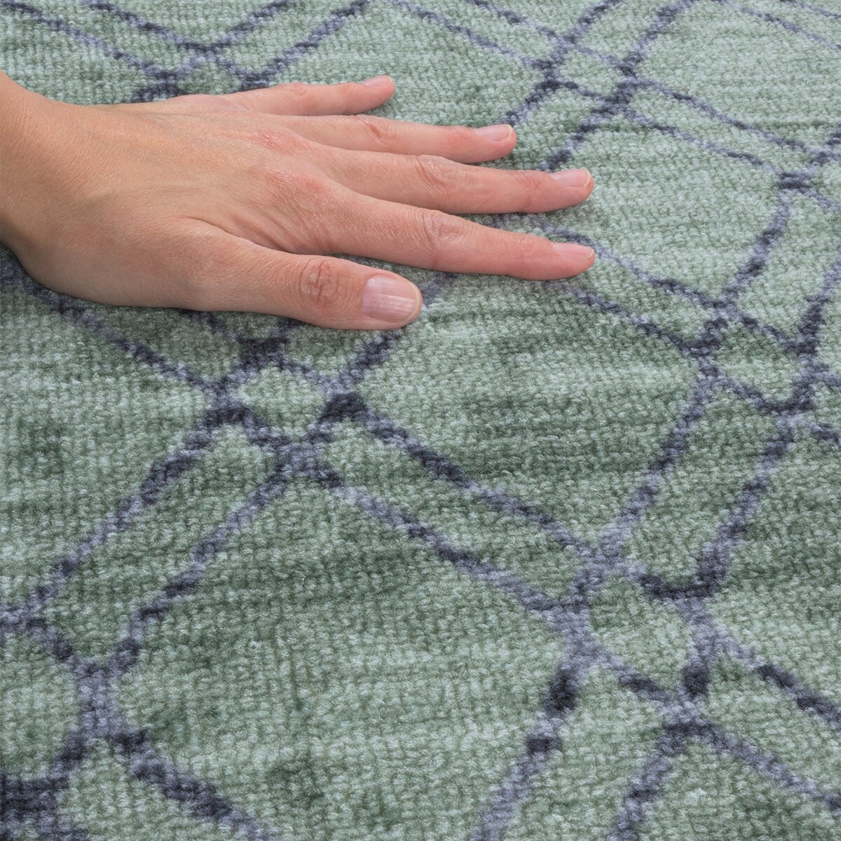 Chodnik Antypoślizgowy Vita 80x300 cm Romby Zielony