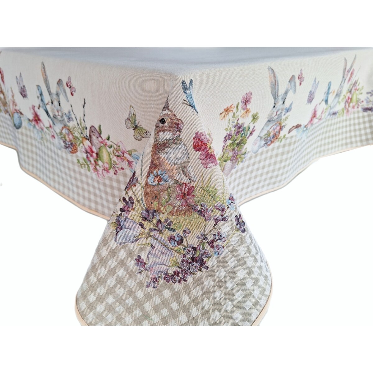 Obrus Wielkanocny 140X240 Cm Na Stół Ozdobny Dekoracyjny Zajączki