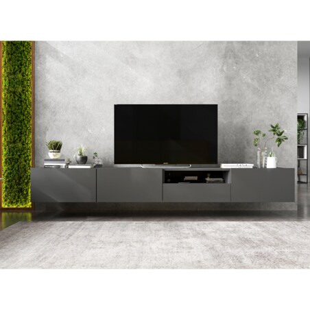 Wisząca Szafka RTV Komoda Loft Grafit MAT szuflada 120 cm