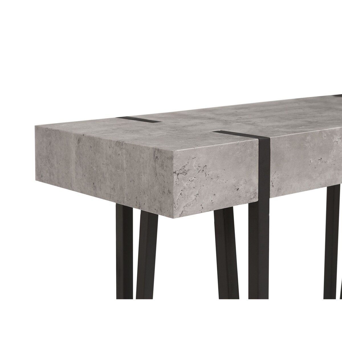 Konsola efekt betonu z czarnym ADENA