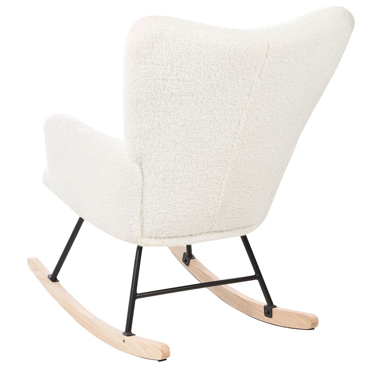 Fotel bujany OULU Boucle Biały