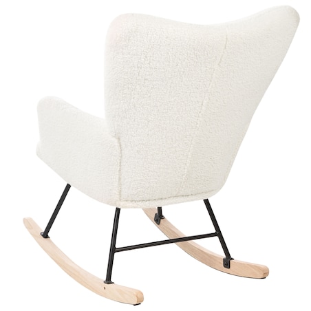 Fotel bujany OULU Boucle Biały