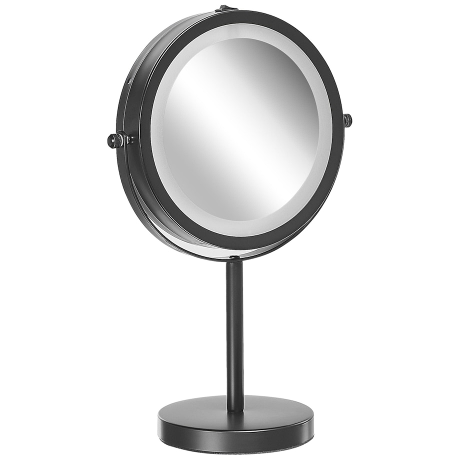 Lusterko kosmetyczne LED ø 17 cm czarne TUCHAN