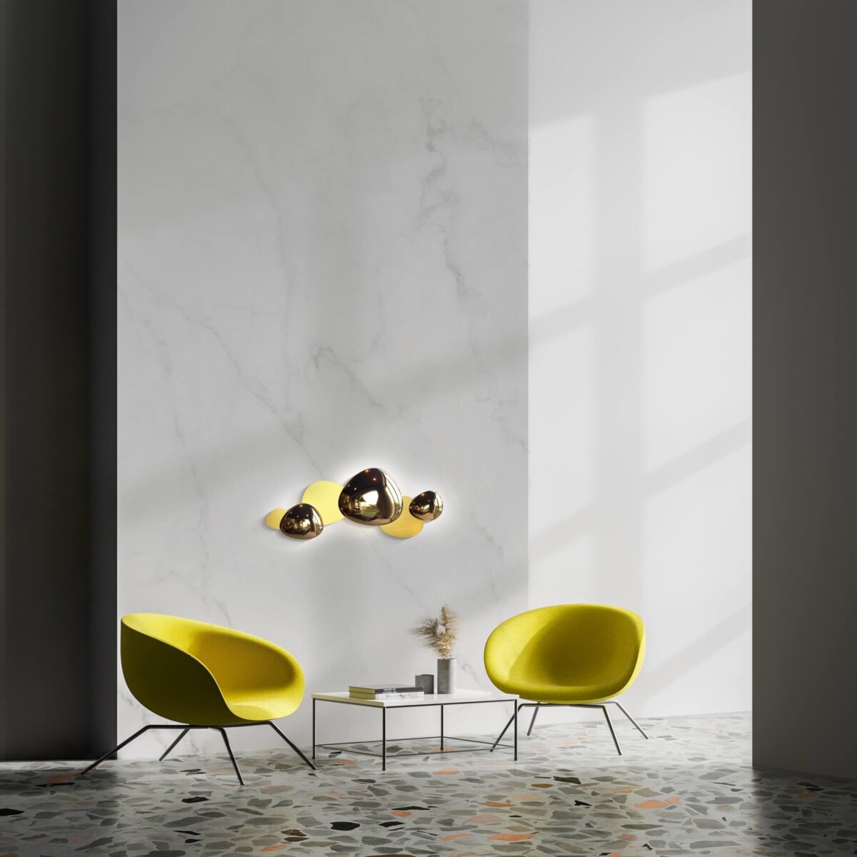 Kinkiet ścienny Jackstone MOD314WL-L8G3K LED 8W kamień złoty