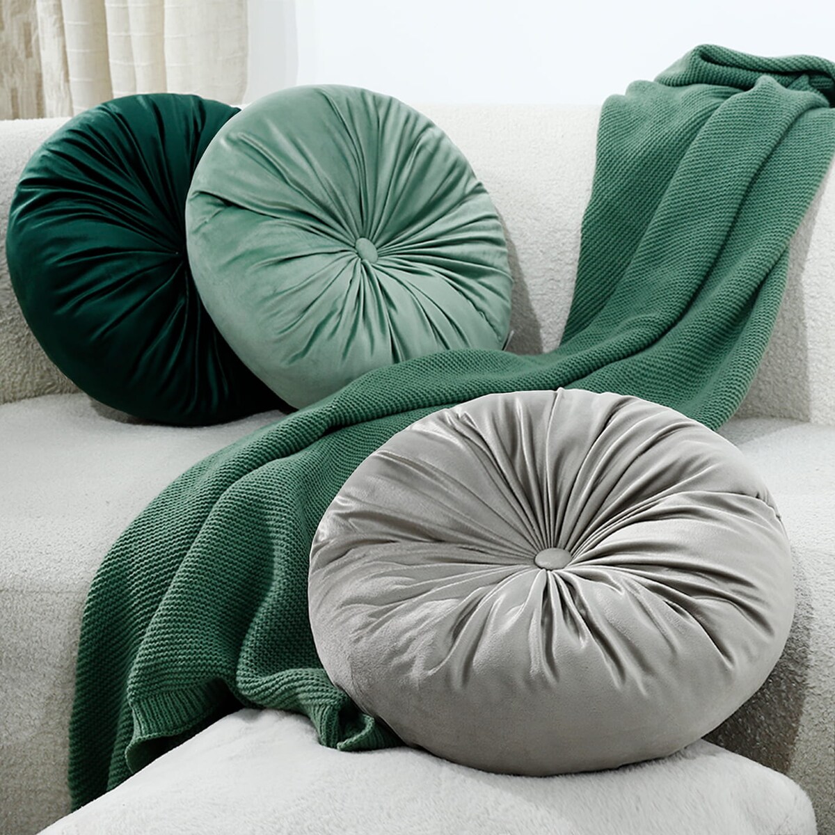 Grafitowa Poduszka Welurowa 40x40 SOFT