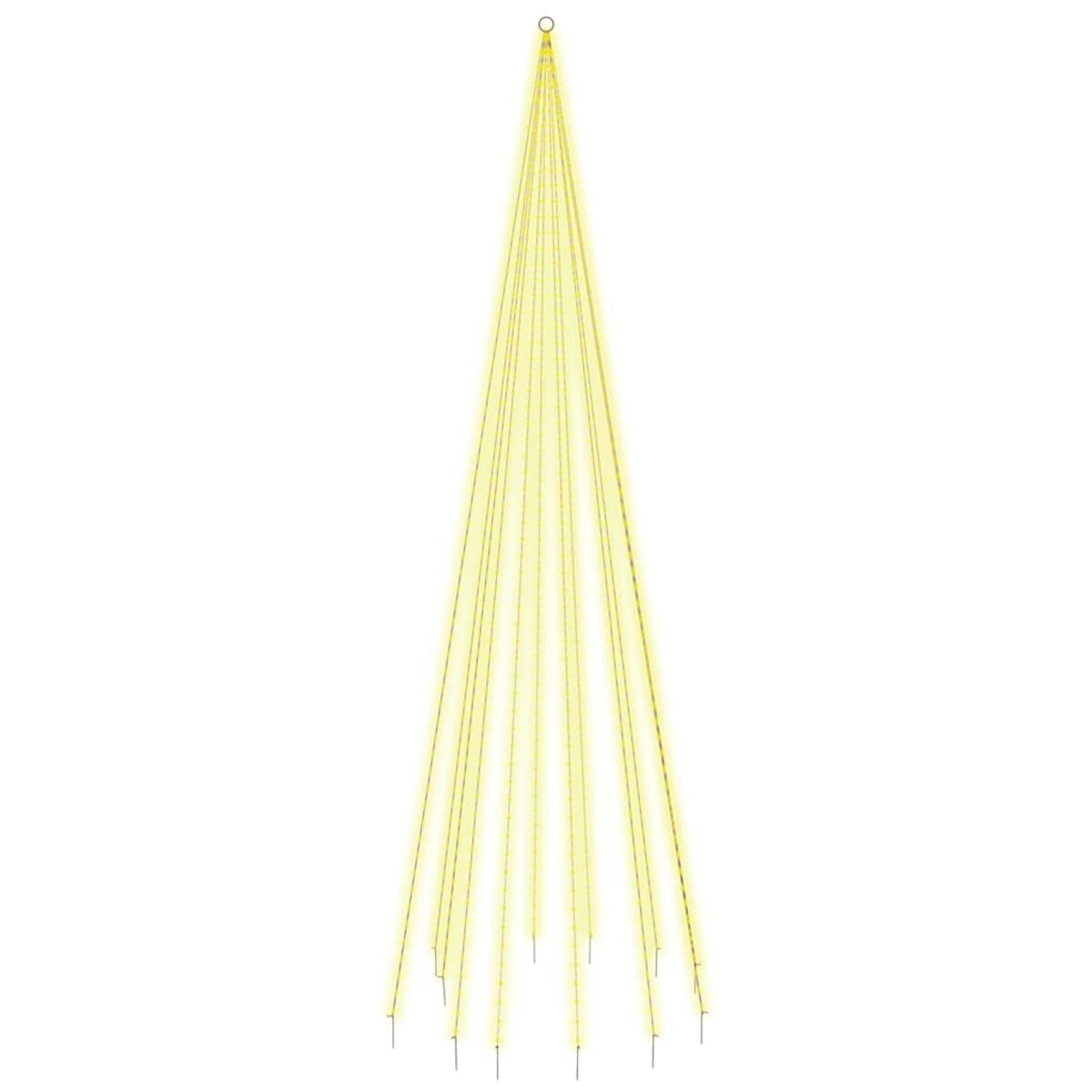 vidaXL Choinka do montażu na maszcie, 732 ciepłych białych LED, 500 cm