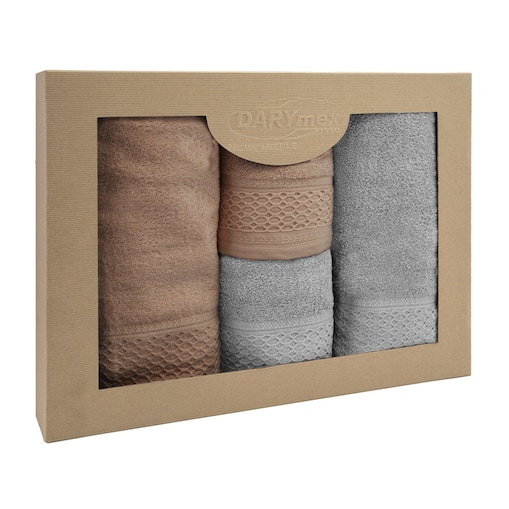 Darymex Komplet ręczników 4 szt. bawełna 100% Solano w eco pudełku 450 gsm
