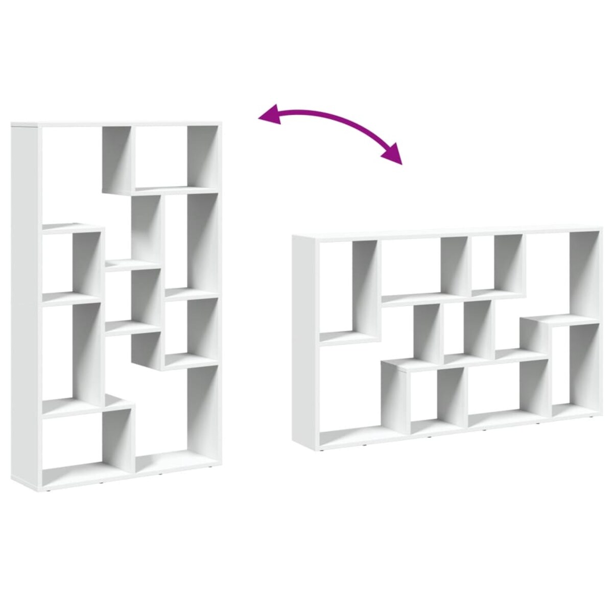 vidaXL Regał na książki, biały, 72x20x120 cm, materiał drewnopochodny