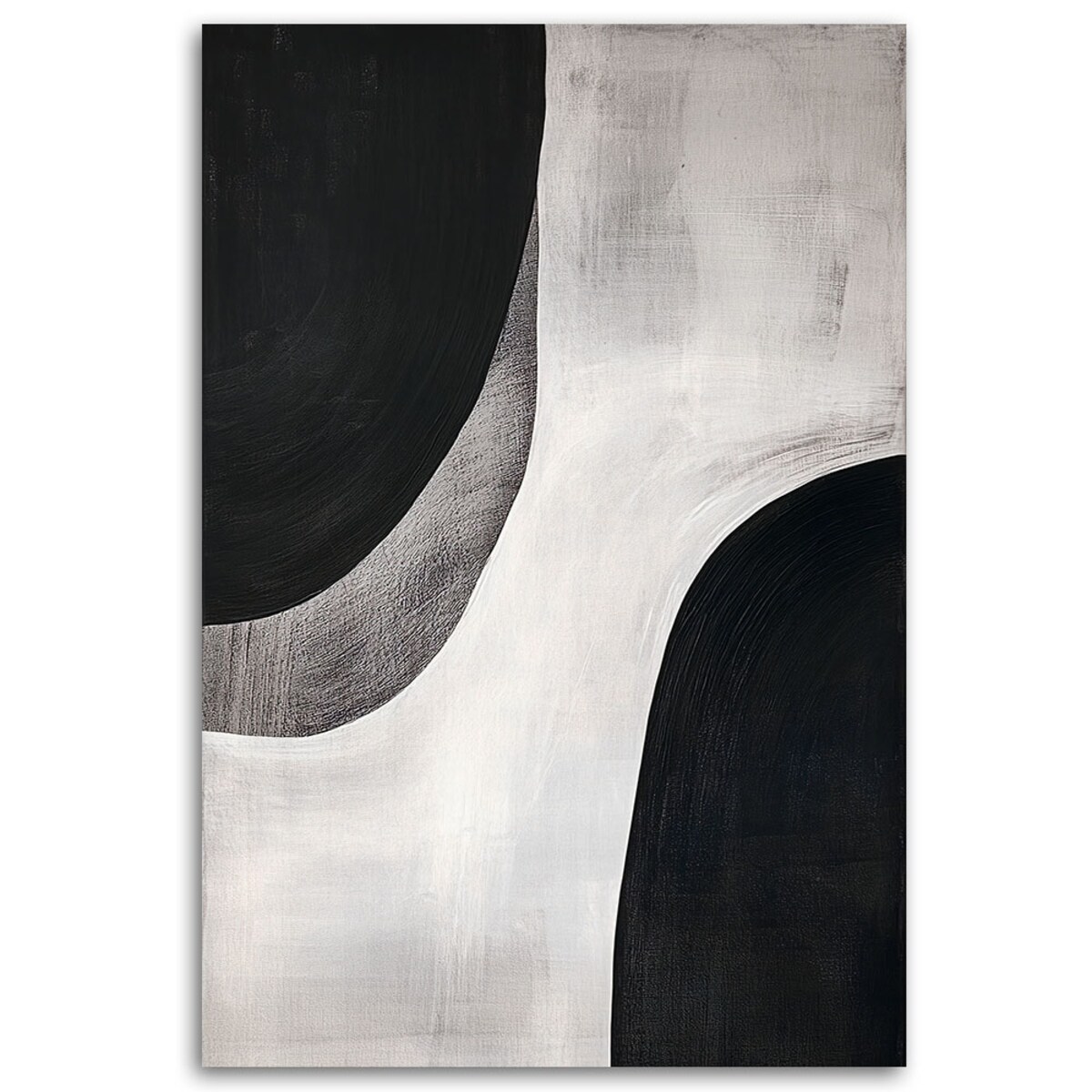 Feeby Obraz nowoczesny, Czarno Biała Abstrakcja Minimalizm 70x100