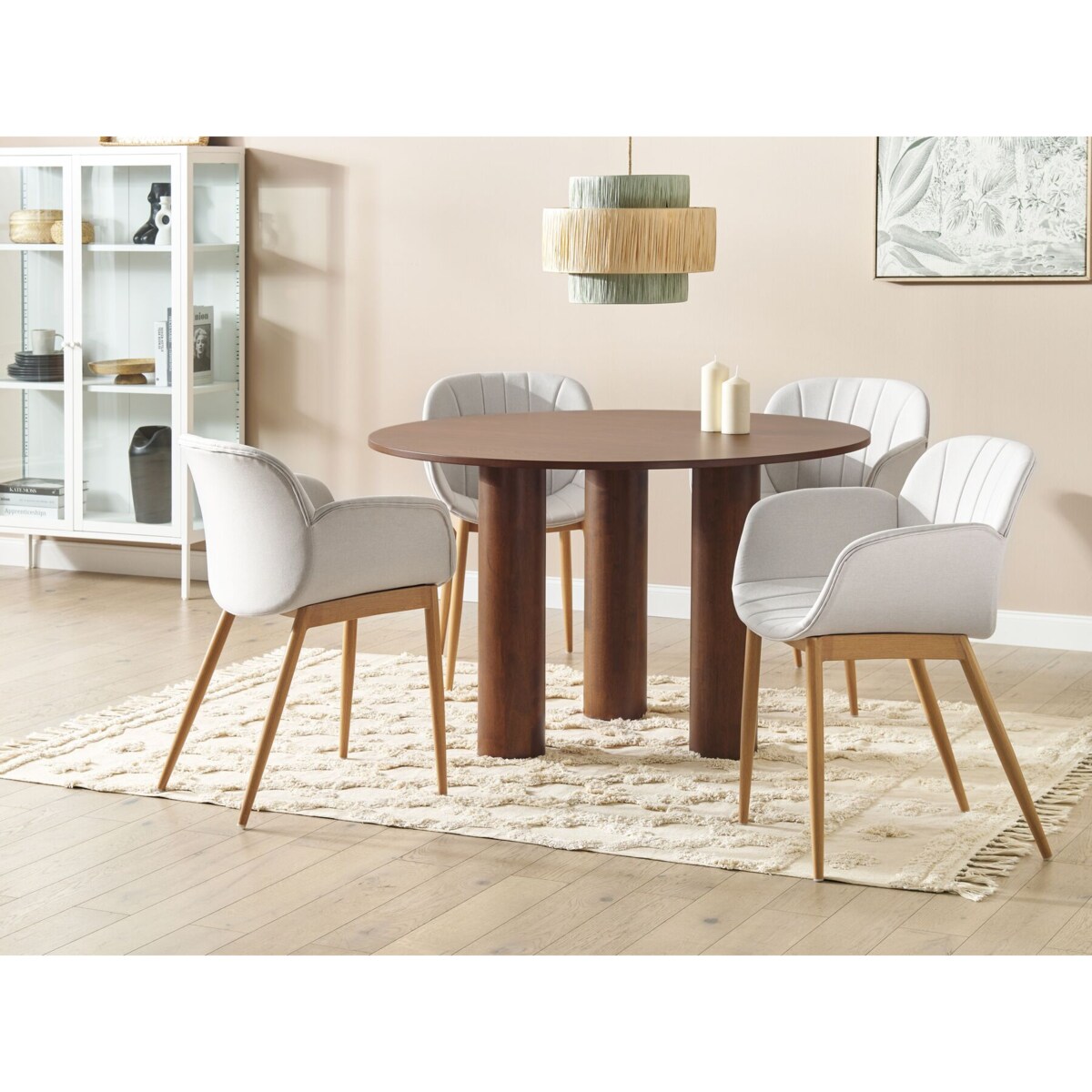 Zestaw 2 krzeseł do jadalni szary ALICE