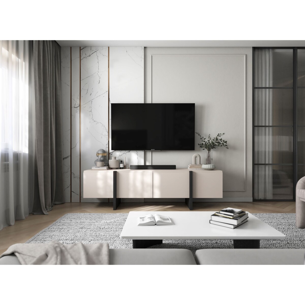 Oryginalna Szafka RTV Kenzo Komoda RTV Boho Kaszmir Mat 180 cm