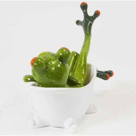 Figurka - żaba w wannie 10,515,5x6 cm RANE w kąpieli