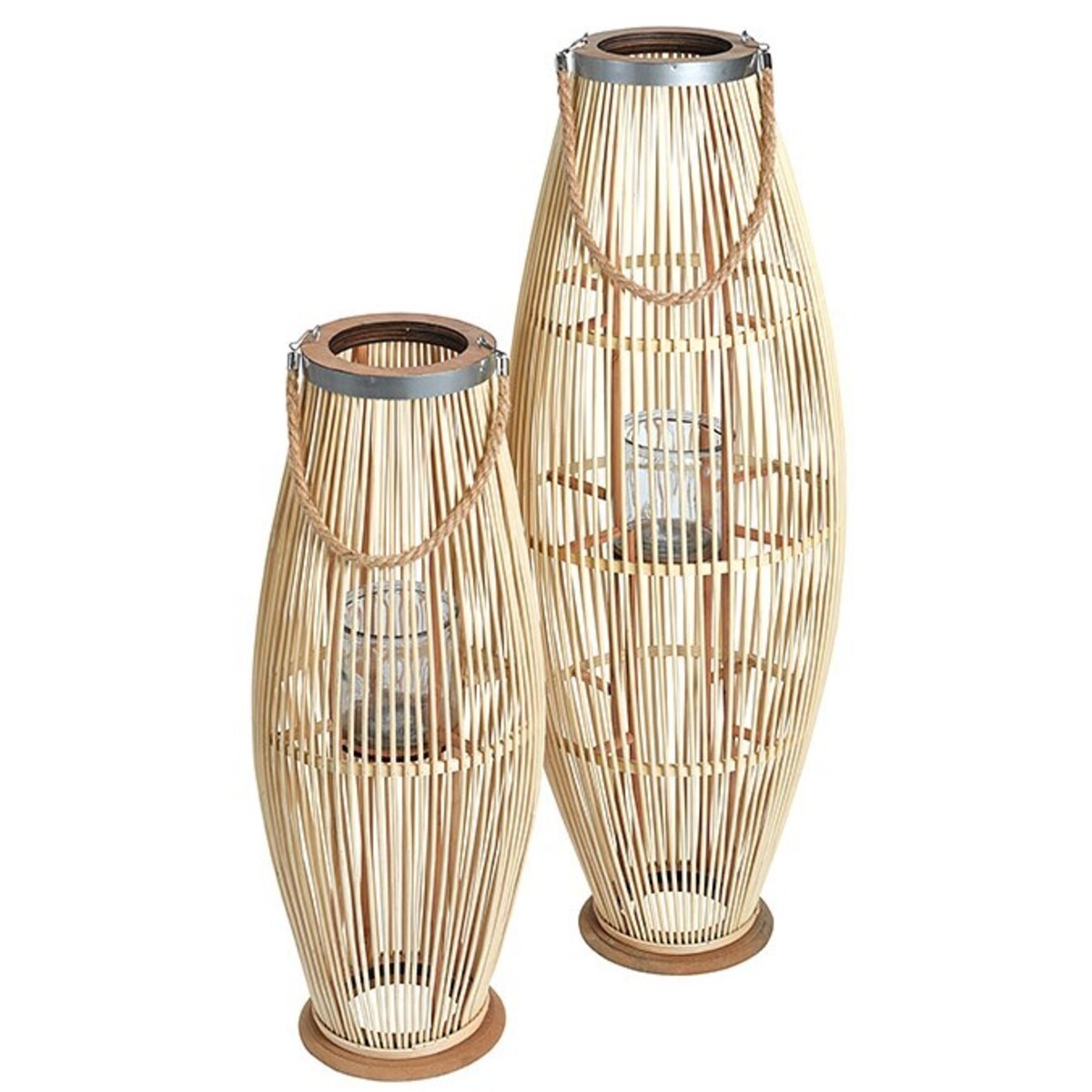 Lampion Bambusowy Rattanowy Latarnia 85 Cm