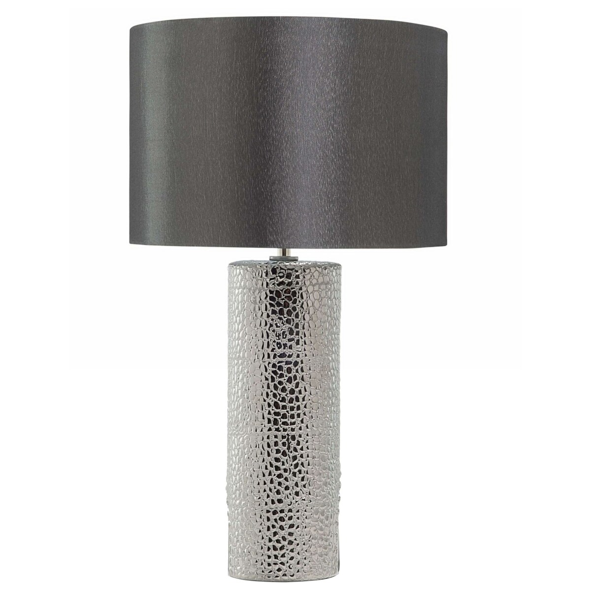 Lampka nocna porcelanowa czarno-srebrna AIKEN