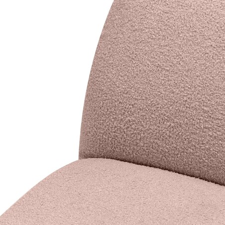 Fotel obrotowy 73x85x85 cm TENNO-3 bouclé różowy