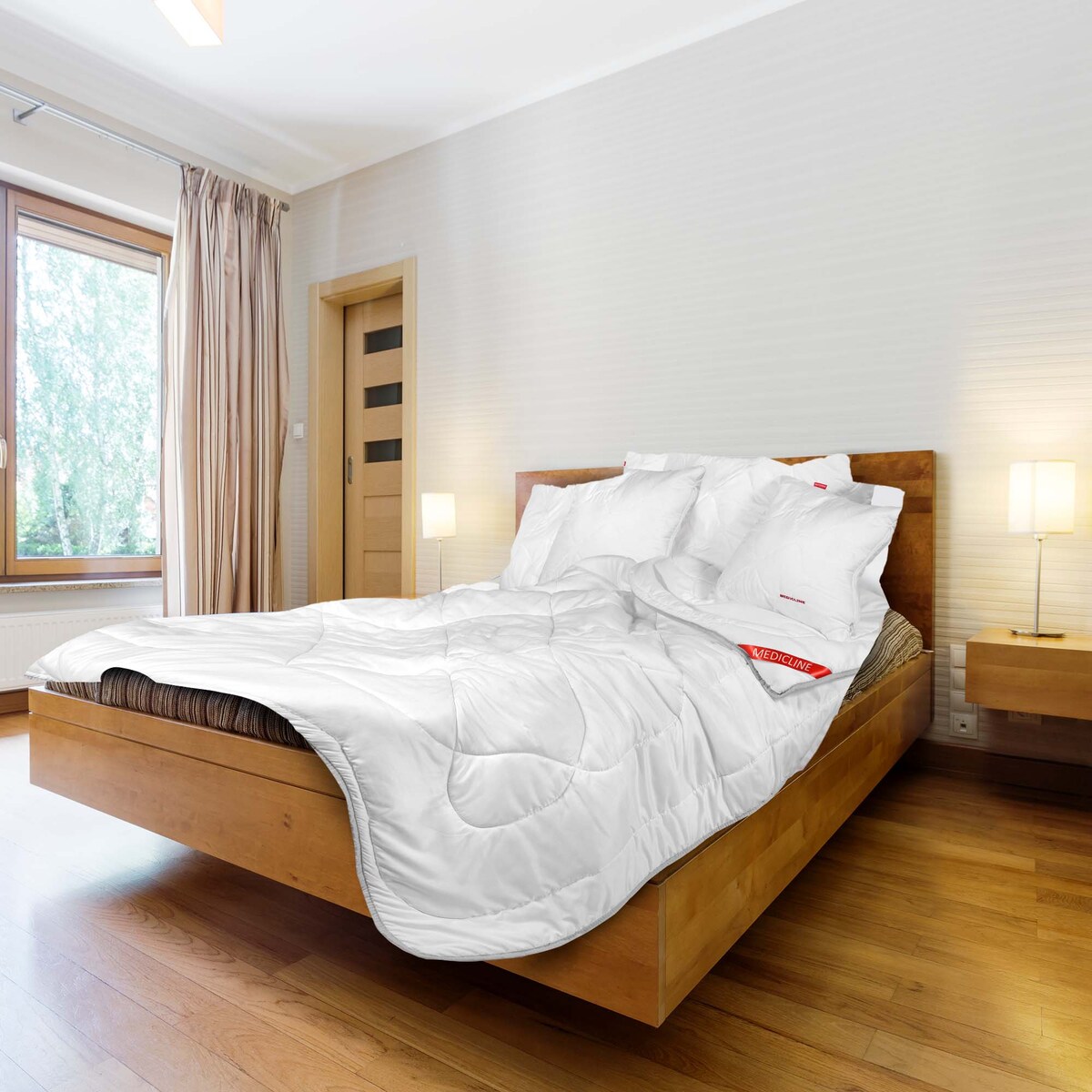 Kołdra 200X220 Antyalergiczna +2 Poduszki 70X80 Cm