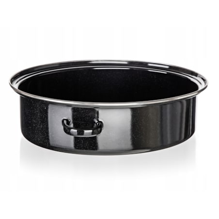 BRYTFANNA owalna emaliowana 38 cm pokrywa duża na pieczenie mięso święta