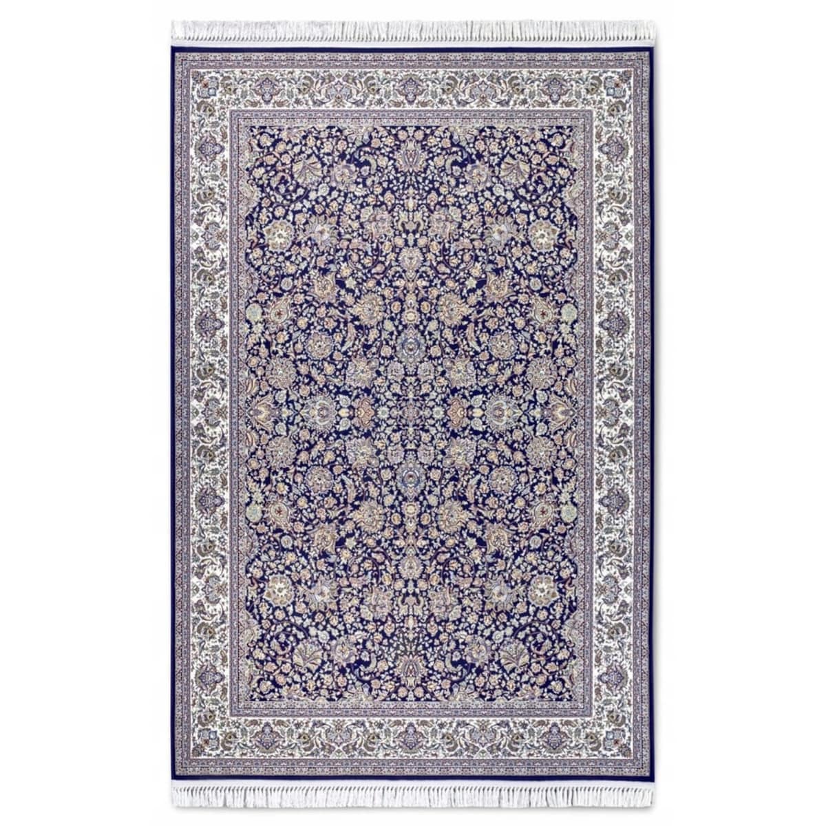 Dywan tradycyjny do salonu 155x235cm,klasyczny granatowy,miekki włos