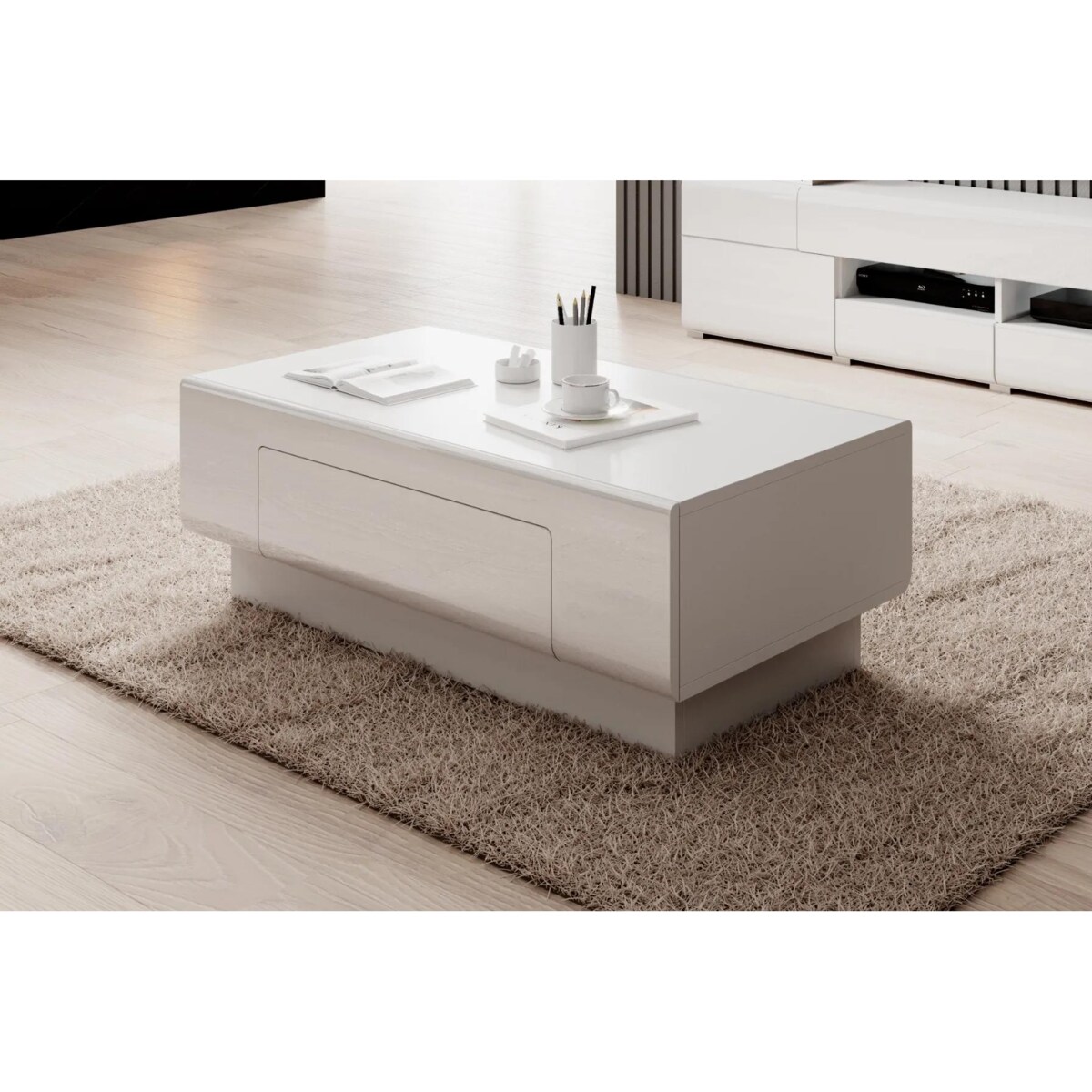 Stolik kawowy TOLEDO 1S biały połysk