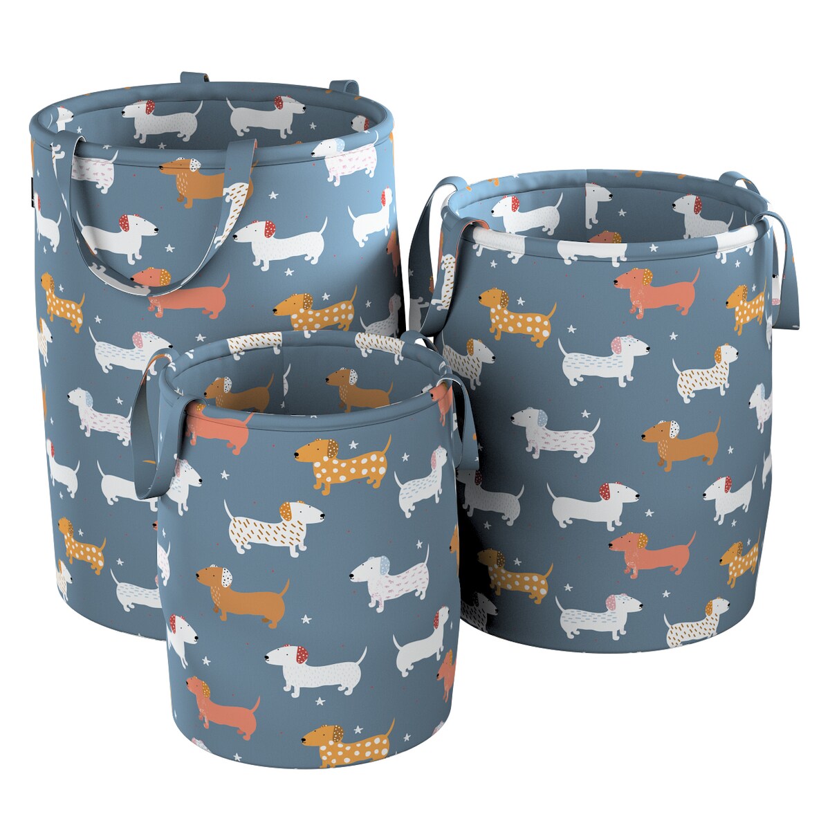 Kosz na zabawki Tobi, niebieski, 40x50cm, Magic Collection