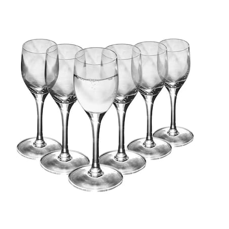 Kieliszki do Wódki Likieru Nalewki Krosno Romance 40 ml na Nóżce z Efektem