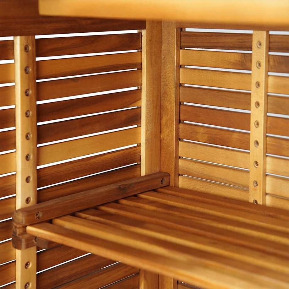 vidaXL Stolik barowy, 110 x 50 x 105 cm, lite drewno akacjowe