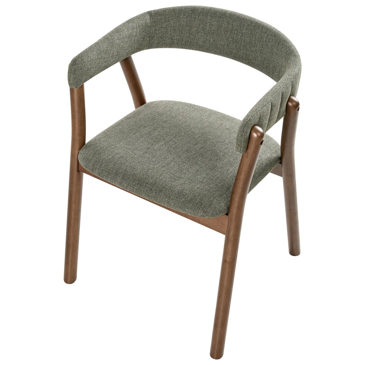 Zestaw 2 krzeseł do jadalni MYLO Ciemny brąz/ zielony