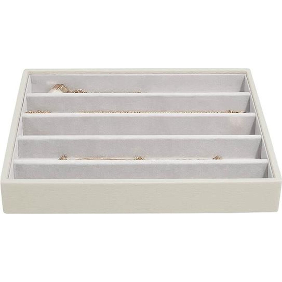 Szkatułka na biżuterię Stackers pięciokomorowa classic jasnobeżowa