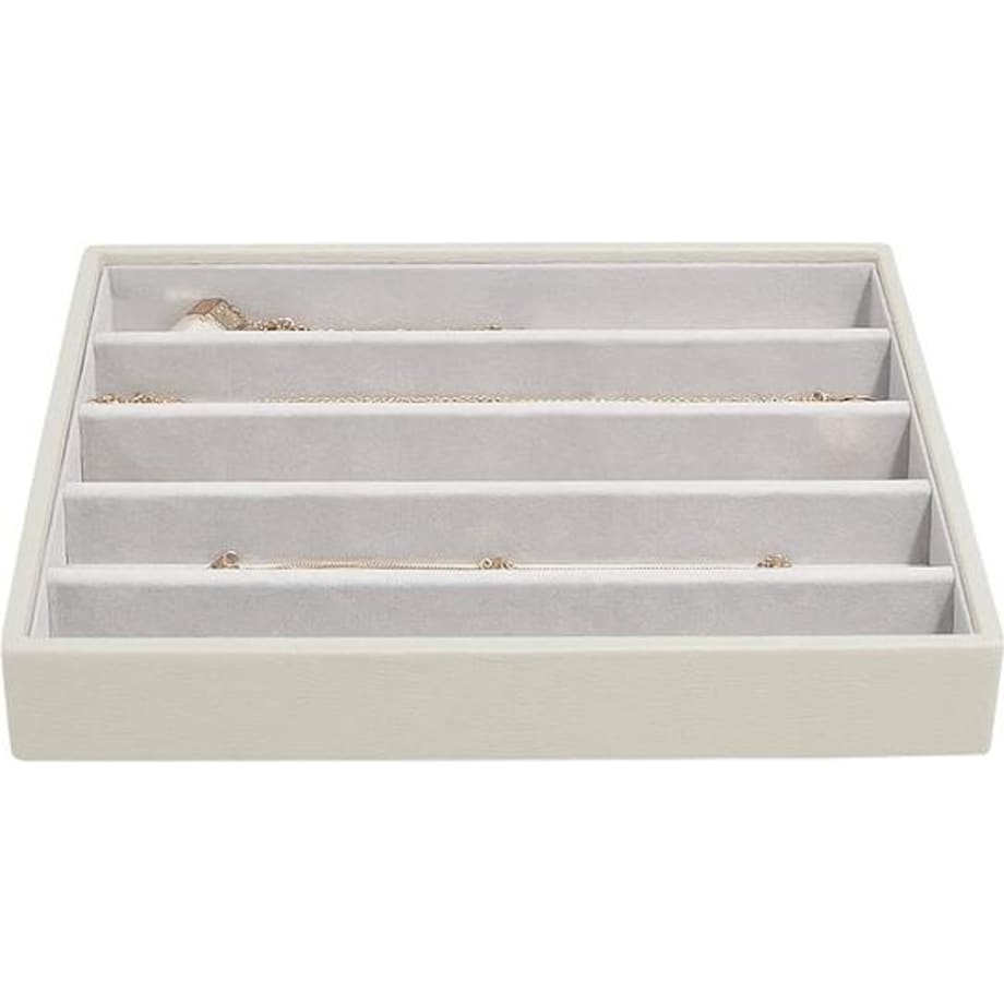 Szkatułka na biżuterię Stackers pięciokomorowa classic jasnobeżowa