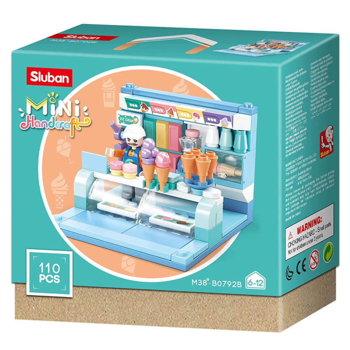 LODZIARNIA - mini pokoik klocki - Sluban - 110 elementów