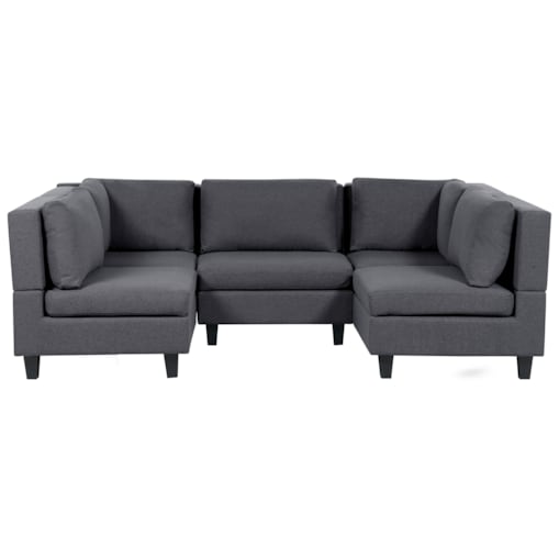 Sofa modułowa 5-osobowa ciemnoszara UNSTAD