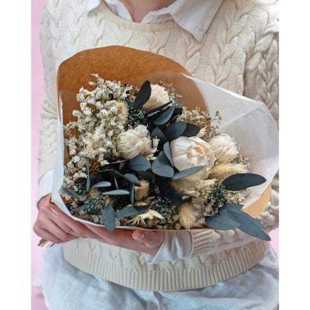 Bukiet suszonych kwiatów Grazia - eukaliptus, shola, koper włoski