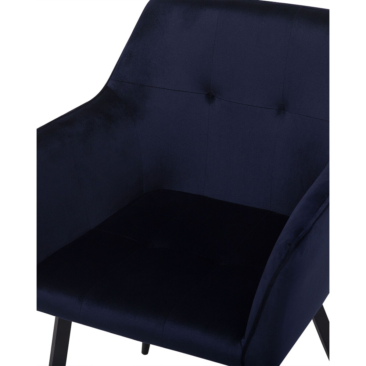 Zestaw 2 krzeseł welurowy niebieski JASMIN