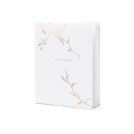 Księga Gości Guest book, 20x24,5cm, biały, 22 kartki