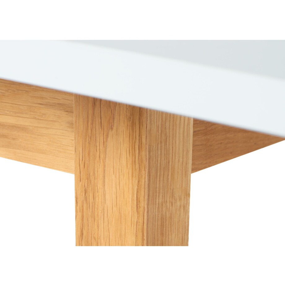 KONSIMO FRISK Biały rozkładany stół w stylu skandynawskim