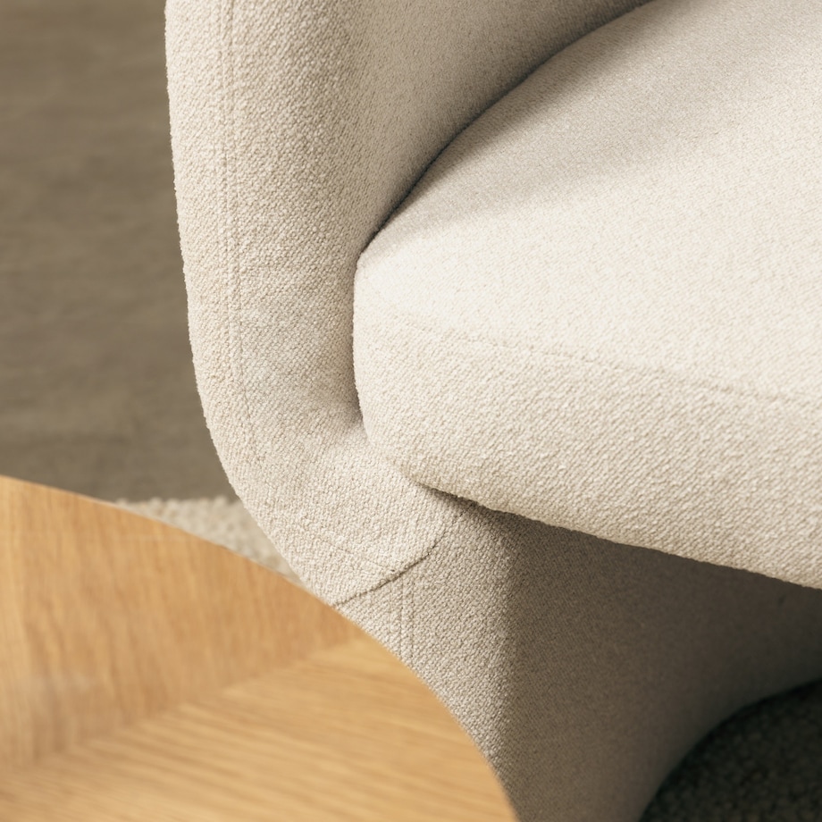 Fotel obrotowy 72x74x69 cm MURIEL jasnobeżowy