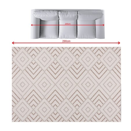 Dywan Lineo Geometric beige/mink 200x290cm, 200 x 290 cm