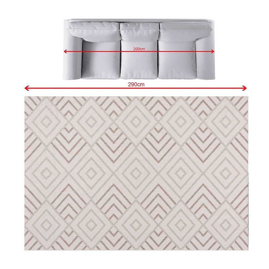 Dywan Lineo Geometric beige/mink 200x290cm, 200 x 290 cm