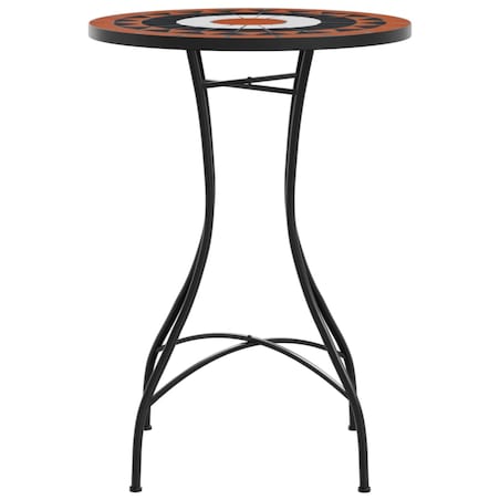 vidaXL Mozaikowy stolik bistro, terakotowo-biały Ø50x70 cm, ceramiczny