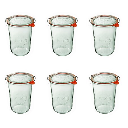 Słoik mold 850 ml z Pokrywką, Uszczelką i 2 Zapinkami 6 szt.